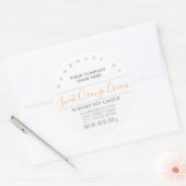 Handgemaakte kaars of zeep Sinaasappel Cream Produ Ronde Sticker (Envelop)