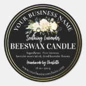 Handgemaakte Kaars Product Kruiken Small Business Ronde Sticker (Voorkant)