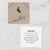 Handgemaakte kaarsen Crafter Chic Boho Social Medi Vierkante Visitekaartje (Voorkant / Achterkant)