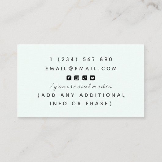 Handgemaakte Kaarsen Crystal Edelsteen Social Medi Visitekaartje (Achterkant)