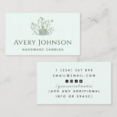 Handgemaakte Kaarsen Crystal Edelsteen Social Medi Visitekaartje (Voorkant / Achterkant)