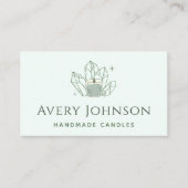 Handgemaakte Kaarsen Crystal Edelsteen Social Medi Visitekaartje (Voorkant)