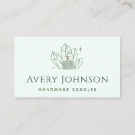 Handgemaakte Kaarsen Crystal Edelsteen Social Medi Visitekaartje