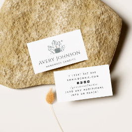 Handgemaakte Kaarsen Crystal Edelsteen Social Medi Visitekaartje