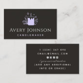 Handgemaakte kaarsen en kristal Gemstone Candlemak Visitekaartje (Voorkant / Achterkant)