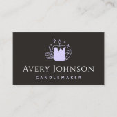 Handgemaakte kaarsen en kristal Gemstone Candlemak Visitekaartje (Voorkant)