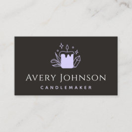 Handgemaakte kaarsen en kristal Gemstone Candlemak Visitekaartje