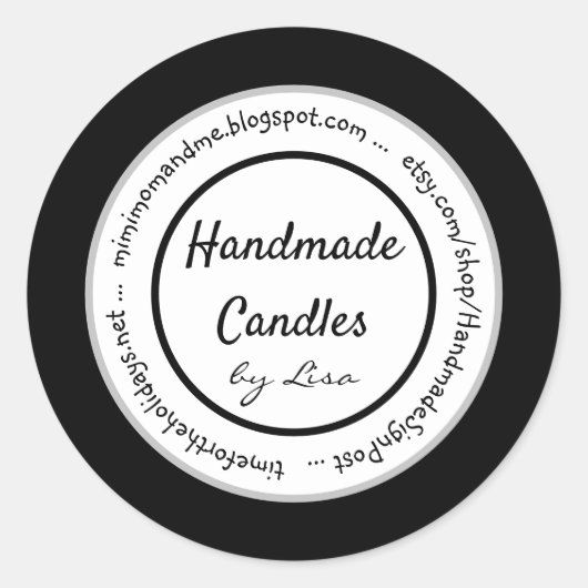 Handgemaakte kaarsen Labels (Voorkant)