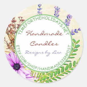 Handgemaakte kaarsen Labels