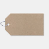 Handgemaakte kalligrafie Bourgondische Floral Kraf Cadeaulabel (Achterkant Horizontaal)