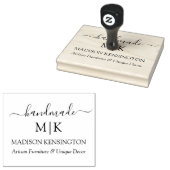 Handgemaakte kalligrafie monogram of logo toevoege rubberstempel (Gestempeld)