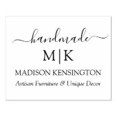 Handgemaakte kalligrafie monogram of logo toevoege rubberstempel (Afrduk)