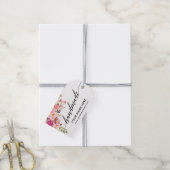Handgemaakte kalligrafie roze bloemige Labels Cadeaulabel (Met Touw)