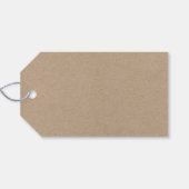 Handgemaakte kalligrafie Roze Floral Kraft Label Cadeaulabel (Achterkant Horizontaal)