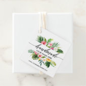 Handgemaakte kalligrafie Script Tropical Floral Bedankjes Labels (In situ)