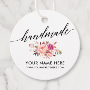Handgemaakte Kalligrafie Waterverf Roze Bloemen R Bedankjes Labels