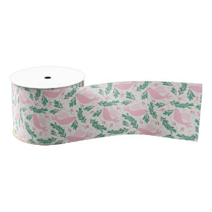 Handgemaakte kerstduif voor Peace Olive Branch Grosgrain Lint
