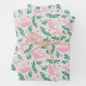 Handgemaakte kerstduif voor Peace Olive Branch Inpakpapier Vel (In situ)