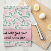 Handgemaakte kerstduif voor Peace Olive Branch Theedoek (Quarter Fold)
