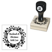 Handgemaakte kerststempel rubberstempel (Gestempeld)