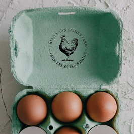  handgemaakte kippeneieren - gepersonaliseerde rub rubberstempel