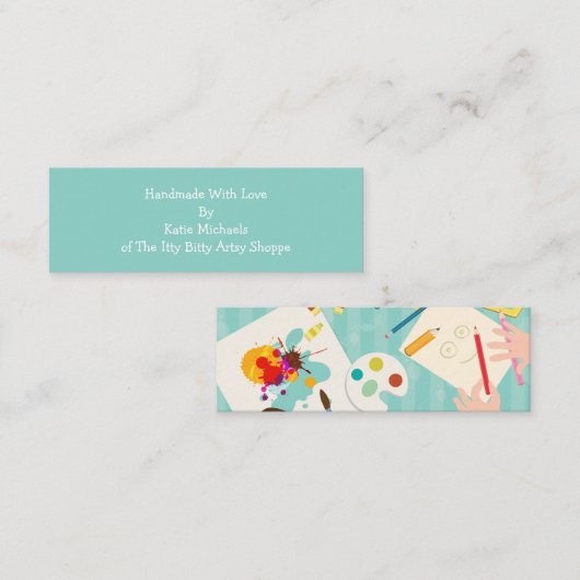 Handgemaakte kleine bedrijven contactkaartje (Voorkant / Achterkant)