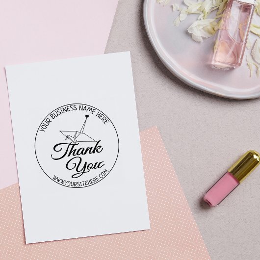 Handgemaakte kleine bedrijven Hartelijk dank Rubberstempel