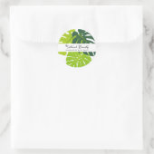 Handgemaakte kleine bedrijven sticker Monstera gro (Tas)