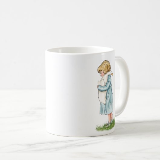 Handgemaakte Kleine Meisje & Gans Mok (Voorkant rechts)