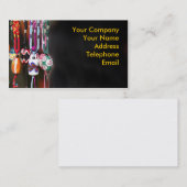 Handgemaakte kleurrijke glazen kralen visitekaartje (Voorkant / Achterkant)