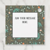 Handgemaakte kleurrijke kerstflora bedankjes labels (Achterkant)