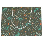 Handgemaakte kleurrijke kerstflora groot cadeauzakje (Voorkant)