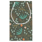 Handgemaakte kleurrijke kerstflora klein cadeauzakje (Achterkant)