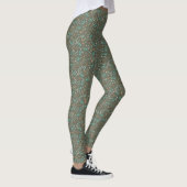 Handgemaakte kleurrijke kerstflora leggings (Rechts)