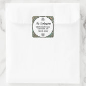 Handgemaakte kleurrijke kerstversiering — Adres vo Vierkante Sticker (Tas)