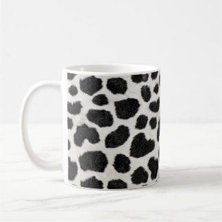 Handgemaakte koffiemug met koeienprint - 11oz wit  koffiemok