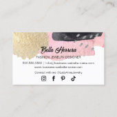 Handgemaakte kraal en sieraden ontwerper visitekaartje (Achterkant)