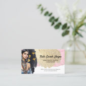 Handgemaakte kraal en sieraden ontwerper visitekaartje (Staand voorkant)