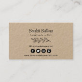 Handgemaakte Kraft Laurel Visitekaartje (Achterkant)