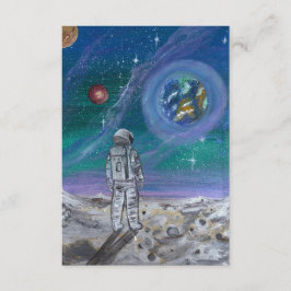 Handgemaakte kunst - Aarde vanuit de ruimte Informatiekaartje