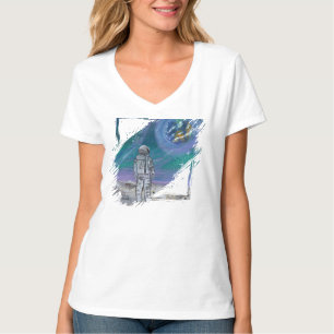 Handgemaakte kunst - Aarde vanuit de ruimte T-shirt