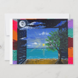 Handgemaakte kunst - Dag en Nacht Kaart