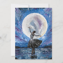 Handgemaakte kunst - dansen met de maan  kaart