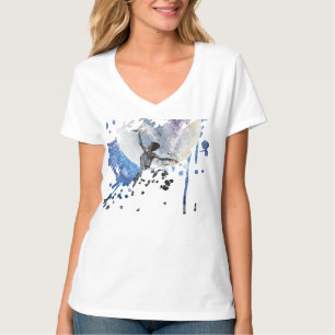 Handgemaakte kunst - dansen met de maan t-shirt