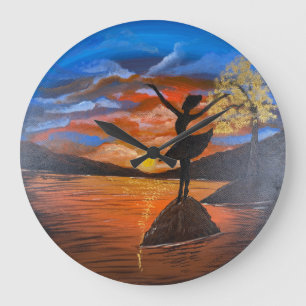 Handgemaakte kunst / Dansen met zonnen Grote Klok