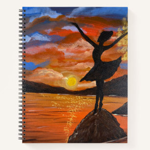 Handgemaakte kunst / Dansen met zonnen Notitieboek