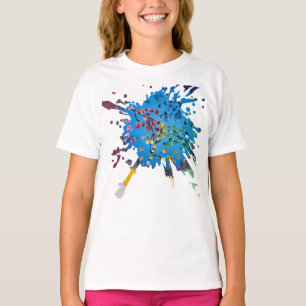 Handgemaakte kunst - De Bloemenwiel T-shirt