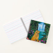 Handgemaakte Kunst – Hond bij de Waterval Notitieboek (Binnen)