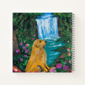 Handgemaakte Kunst – Hond bij de Waterval Notitieboek (Achterkant)