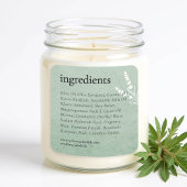 Handgemaakte Kunst Kaars Product Verpakking Salie  Vierkante Sticker